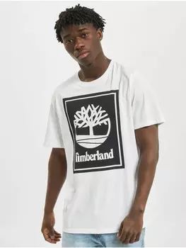 Футболка Timberland Herren YC SS Stack Logo, цвет white/black