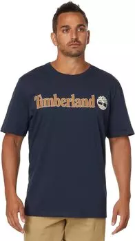 Футболка Timberland Linear Logo Short Sleeve Tee, цвет Dark Sapphire