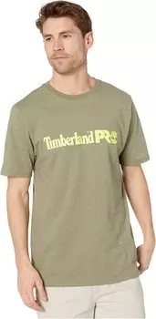 Футболка Timberland PRO Base Plate Short Sleeve T-Shirt with Logo, цвет Burnt Olive Heather