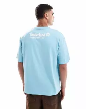 Футболка Timberland Rugged Backprint синего цвета - эксклюзивно для ASOS
