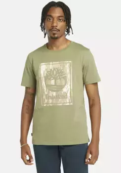 Футболка Timberland "STACK LOGO Camo с коротким рукавом", большие размеры, цвет Cassel Earth