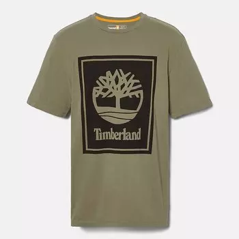 Футболка Timberland Stack Logo, зеленый