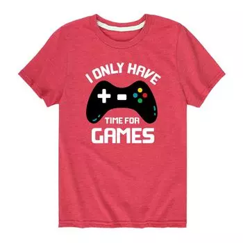 Футболка Time For Games для мальчиков 8–20 лет Licensed Character, красный