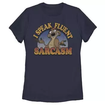 Футболка Timon Fluent Sarcasm от Disney's The Lion King Juniors Licensed Character, темно-синий