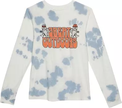 Футболка Tiny Whales Great Outdoors Long Sleeve Tee, цвет Natural/Stone Blue Tie-Dye