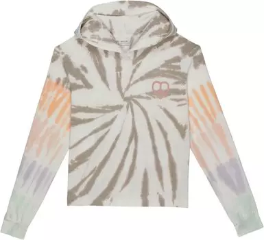 Футболка Tiny Whales Prism Boxy Hooded Long Sleeve Tee, цвет Multi Tie-Dye
