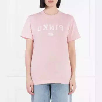 Футболка тирамису стандартного кроя Pinko, розовый