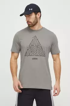 Футболка Tiro из хлопка adidas, бежевый