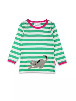 Футболка Toby Tiger Langarmshirt, зеленый