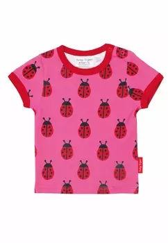Футболка Toby Tiger mit Marienkfer Print, розовый