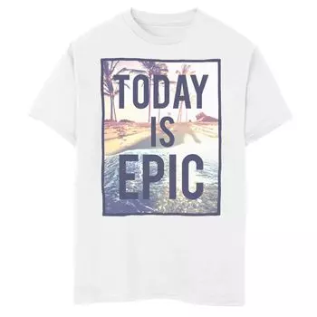 Футболка Today Is Epic Beach для мальчиков 8–20 лет с графическим рисунком и фотографией Unbranded