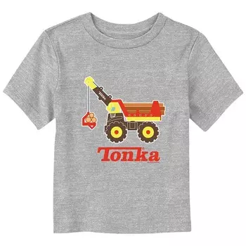 Футболка Toddler Boy Tonka Truck At Work с графическим рисунком Licensed Character, цвет Athletic Heather