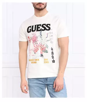 Футболка Токио коллаж Regular fit Guess Jeans, белый
