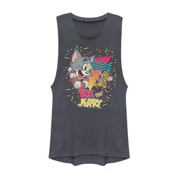 Футболка Tom and Jerry для юниоров с рисунком конфетти в стиле 90-х годов Tropical Licensed Character