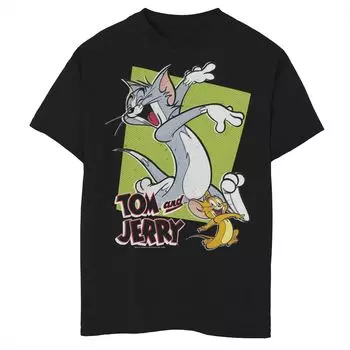 Футболка Tom & Jerry с портретом в стиле ретро для мальчиков 8–20 лет Licensed Character