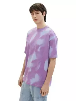 Футболка TOM TAILOR Denim, цвет lila/hellblau