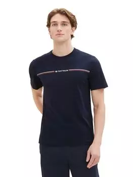 Футболка Tom Tailor PRINTED CREWNECK, синий