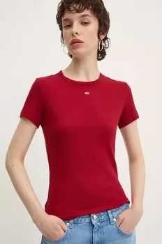 Футболка Томми Джинс Tommy Jeans, гранатовый