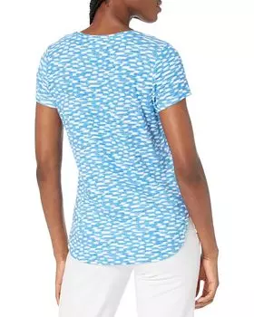 Футболка Tommy Bahama Ashby Isles Ikat Waves Short Sleeve Tee, цвет Cobalt Sea