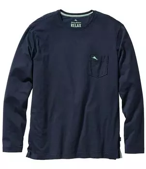 Футболка Tommy Bahama Big & Tall с круглым вырезом и длинными рукавами Bali Skyline, синий