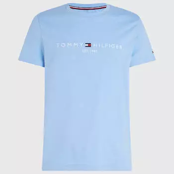 Футболка Tommy Hilfiger Big And Tall Slim Fit Hilfiger Logo, голубой