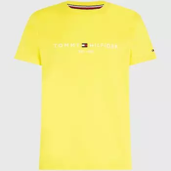 Футболка Tommy Hilfiger Big And Tall Slim Fit Hilfiger Logo, желтый