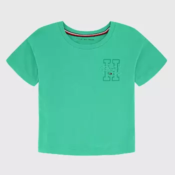 Футболка Tommy Hilfiger Big Kids' H Logo, зеленый