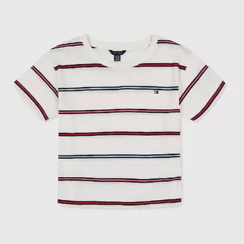 Футболка Tommy Hilfiger Big Kids' Stripe, белый