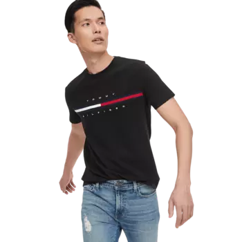 Футболка Tommy Hilfiger Essential Flag Logo, черный