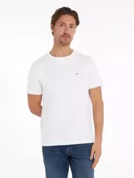 Футболка Tommy Hilfiger "ESSENTIAL REG FIT SOLID TEE", с круглым вырезом, белый