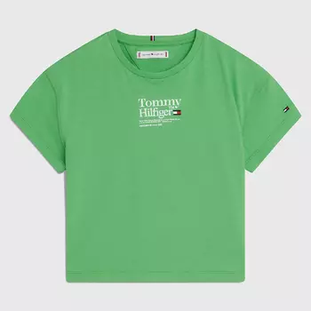 Футболка Tommy Hilfiger Kids' Flag Logo, зеленый