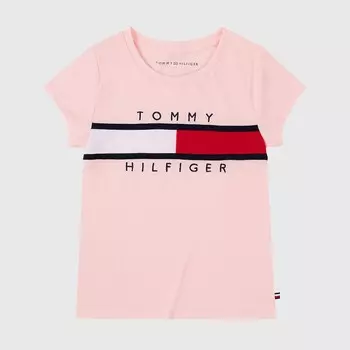 Футболка Tommy Hilfiger Kids' Flag, розовый