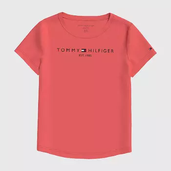 Футболка Tommy Hilfiger Kids' Logo, коралловый