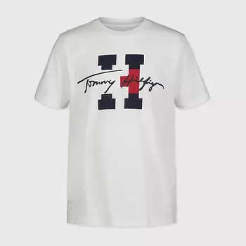 Футболка Tommy Hilfiger Little Kids' H Signature, белый