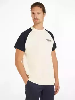 Футболка Tommy Hilfiger "MONOTYPE RAGLAN COLORBLOCK TEE" с круглым вырезом, цвет Calico
