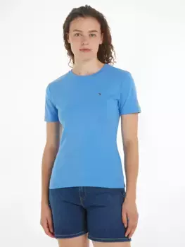 Футболка Tommy Hilfiger "NEW SLIM CODY C-NK SS" с вышитым логотипом, цвет Blue Spell
