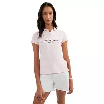 Футболка Tommy Hilfiger Slim Fit Logo Polo, бледно-розовый