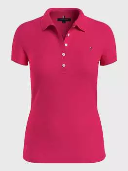 Футболка Tommy Hilfiger Slim Fit Solid Polo, розовый