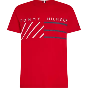 Футболка Tommy Hilfiger Slim Fit Stripe Flag, красный