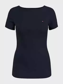 Футболка Tommy Hilfiger Solid Boatneck Favorite, темно-синий