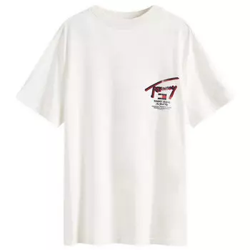 Футболка Tommy Jeans 3D Signature T-Shirt, цвет Ancient White