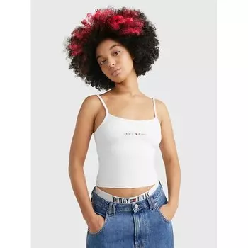 Футболка Tommy Jeans Bby Color Linear Strap, белый