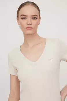 Футболка Tommy Jeans, бежевый