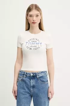Футболка Tommy Jeans, бежевый