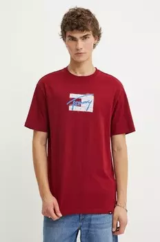 Футболка Tommy Jeans, бордовый
