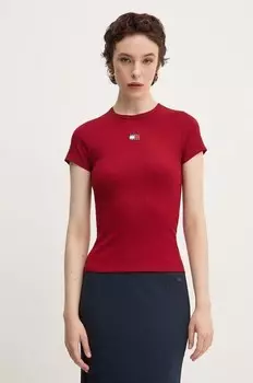 Футболка Tommy Jeans, бордовый