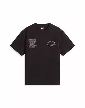 Футболка Tommy Jeans Boroughs с принтом на спине, черная