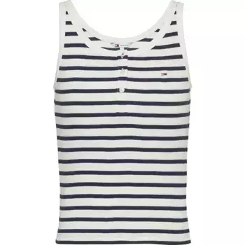 Футболка Tommy Jeans Button, белый