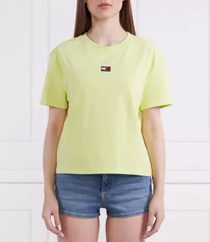 Футболка Tommy Jeans Classic fit, лаймовый
