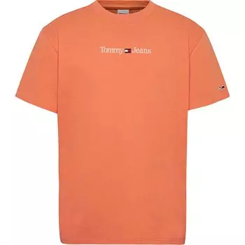 Футболка Tommy Jeans Classic Linear Logo, оранжевый